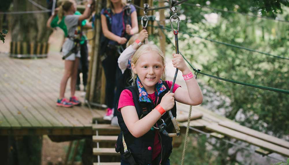 Tree Top Junior course at Go Ape Moors Valley