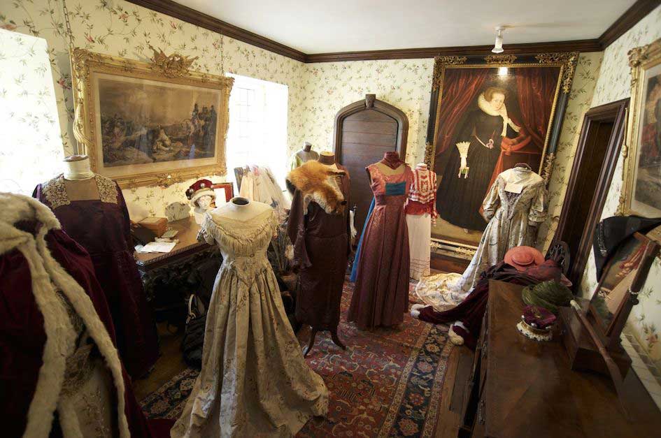 Period clothing on display at Athelhampton House
