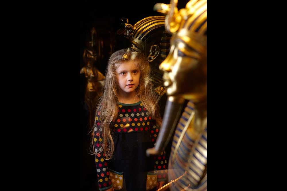 Child learning about Ancient Egypt at The Tutankhamun Exhibition