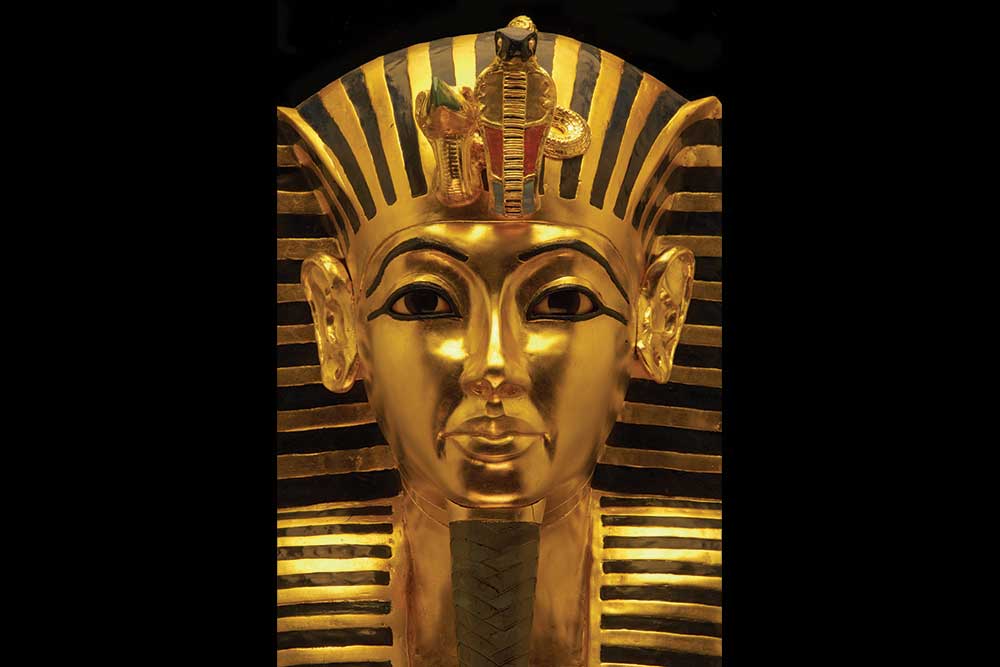 The Mask of Tutankhamun at The Tutankhamun Exhibition