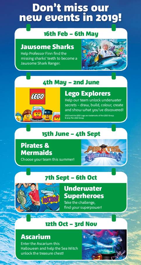 2019 Events at Weymouth SEA LIFE Centre