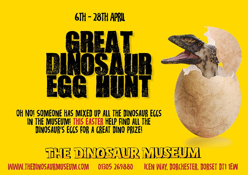The Great Dinosaur Egg Hunt at Easter event at The Dinosaur Museum, Dorchester