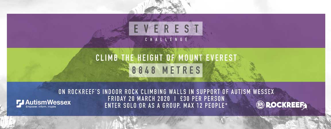 Everest Challenge at RockReef, raising funds for Autism Wessex