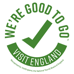 We're good to go, certified by Visit England