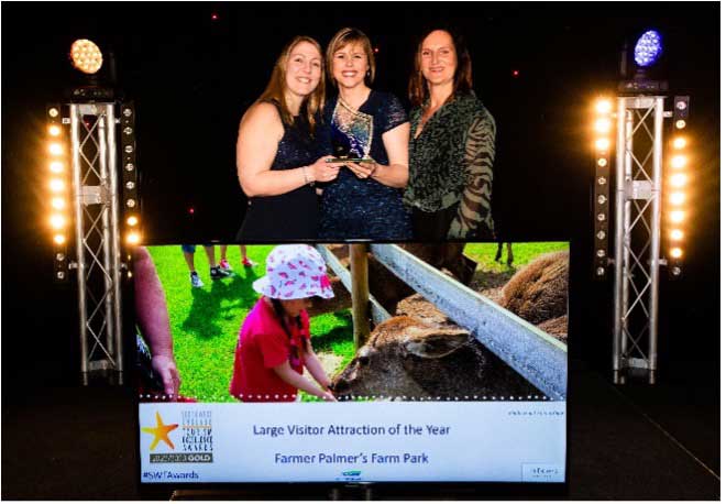 Farmer Palmers winning an award at the South West Tourism awards